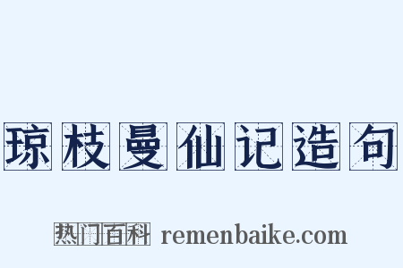 琼枝曼仙记造句是什么意思的图片